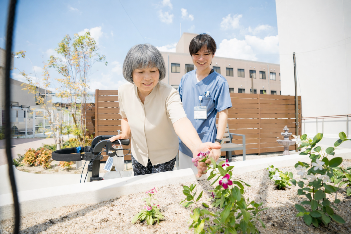 リハビリ庭園にて